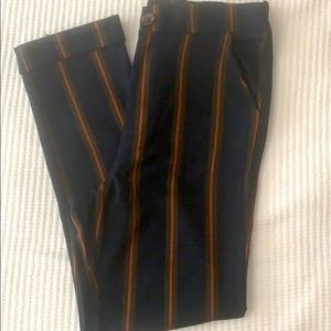 Cropped Pinstripe Pants